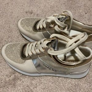 Michael Kors gold sneakers size 6